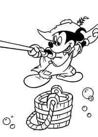 Fisă de colorat cu Mickey mouse de colorat p46