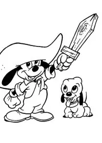 Fisă de colorat cu Mickey mouse de colorat p47