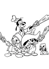 Fisă de colorat cu Mickey mouse de colorat p48