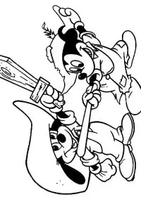 Fisă de colorat cu Mickey mouse de colorat p55