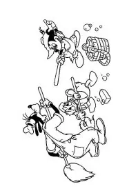 Fisă de colorat cu Mickey mouse de colorat p58