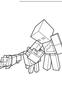 Fisă de colorat cu Minecraft p14