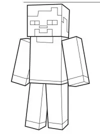 Fisă de colorat cu Minecraft p16