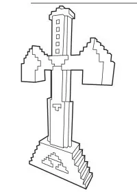 Fisă de colorat cu Minecraft p17