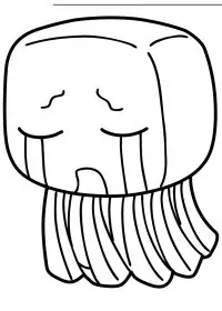 Fisă de colorat cu Minecraft p19