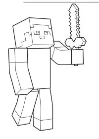 Fisă de colorat cu Minecraft p20