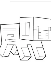 Fisă de colorat cu Minecraft p21