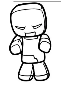 Fisă de colorat cu Minecraft p22