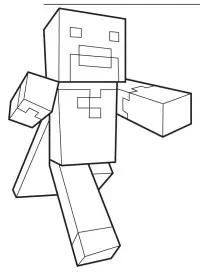 Fisă de colorat cu Minecraft p23