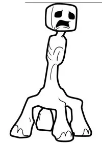 Fisă de colorat cu Minecraft p24