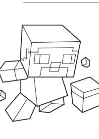 Fisă de colorat cu Minecraft p25