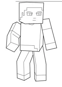 Fisă de colorat cu Minecraft p26