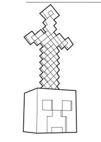 Fisă de colorat cu Minecraft p29