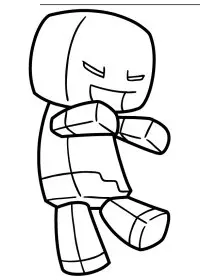 Fisă de colorat cu Minecraft p31