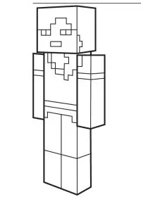 Fisă de colorat cu Minecraft p32