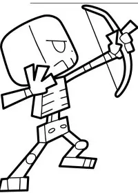 Fisă de colorat cu Minecraft p33