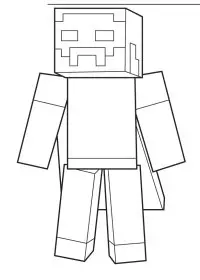 Fisă de colorat cu Minecraft p35