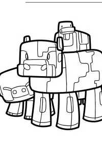 Fisă de colorat cu Minecraft p36