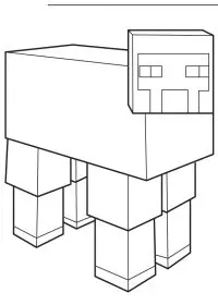 Fisă de colorat cu Minecraft p37