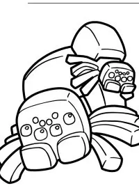 Fisă de colorat cu Minecraft p38