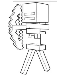 Fisă de colorat cu Minecraft p40