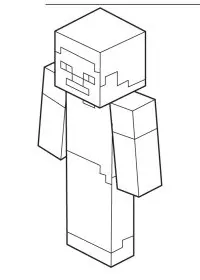 Fisă de colorat cu Minecraft p41