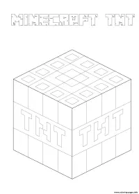 Fisă de colorat cu Minecraft p44