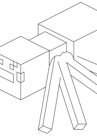 Fisă de colorat cu Minecraft p47