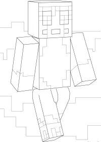 Fisă de colorat cu Minecraft p49