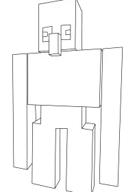 Fisă de colorat cu Minecraft p50