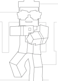 Fisă de colorat cu Minecraft p51