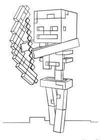 Fisă de colorat cu Minecraft p52