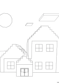 Fisă de colorat cu Minecraft p55