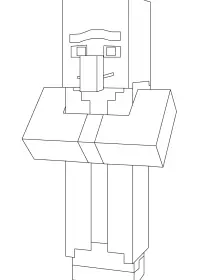 Fisă de colorat cu Minecraft p58