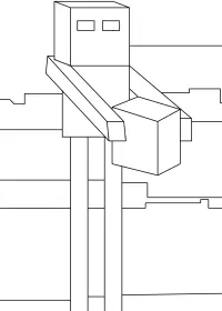 Fisă de colorat cu Minecraft p60