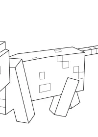 Fisă de colorat cu Minecraft p63