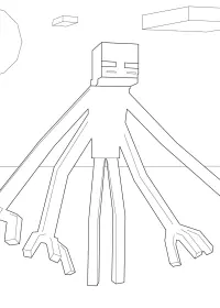 Fisă de colorat cu Minecraft p65