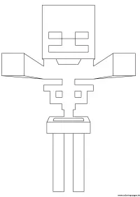 Fisă de colorat cu Minecraft p66