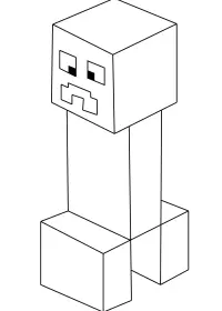 Fisă de colorat cu Minecraft p67