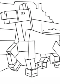 Fisă de colorat cu Minecraft p70