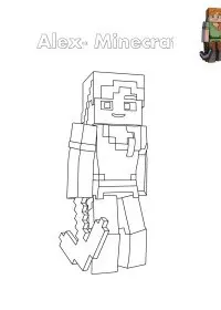 Fisă de colorat cu Minecraft p72