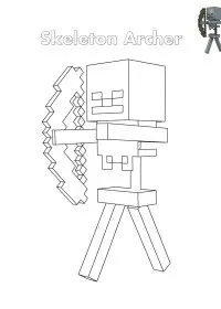 Fisă de colorat cu Minecraft p75