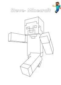 Fisă de colorat cu Minecraft p76