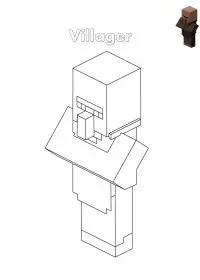 Fisă de colorat cu Minecraft p79