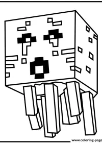 Fisă de colorat cu Minecraft p8