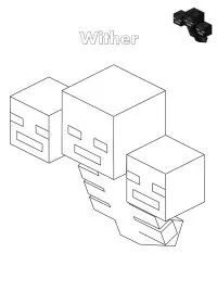 Fisă de colorat cu Minecraft p80