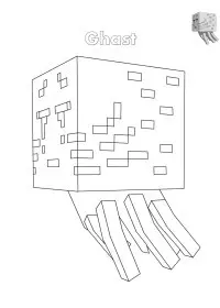 Fisă de colorat cu Minecraft p81