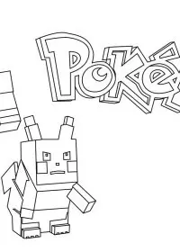 Fisă de colorat cu Minecraft p82