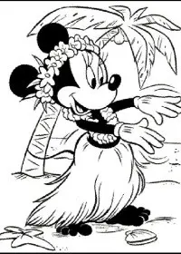Fisă de colorat cu Minnie mouse de colorat p10
