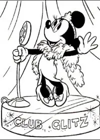 Fisă de colorat cu Minnie mouse de colorat p12